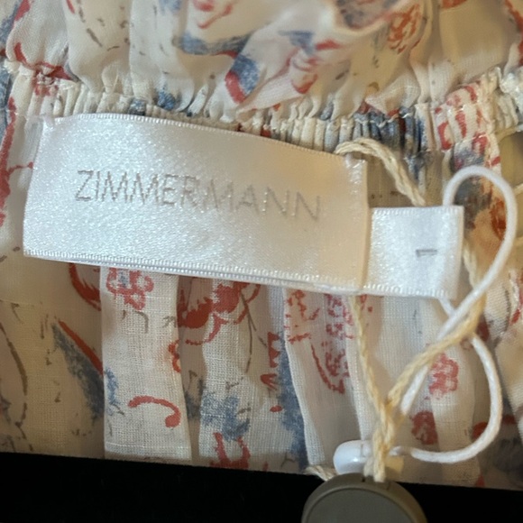 Zimmermann Multicolor Floral Long Sleeve Dress Size 1 - Picture 6 of 6